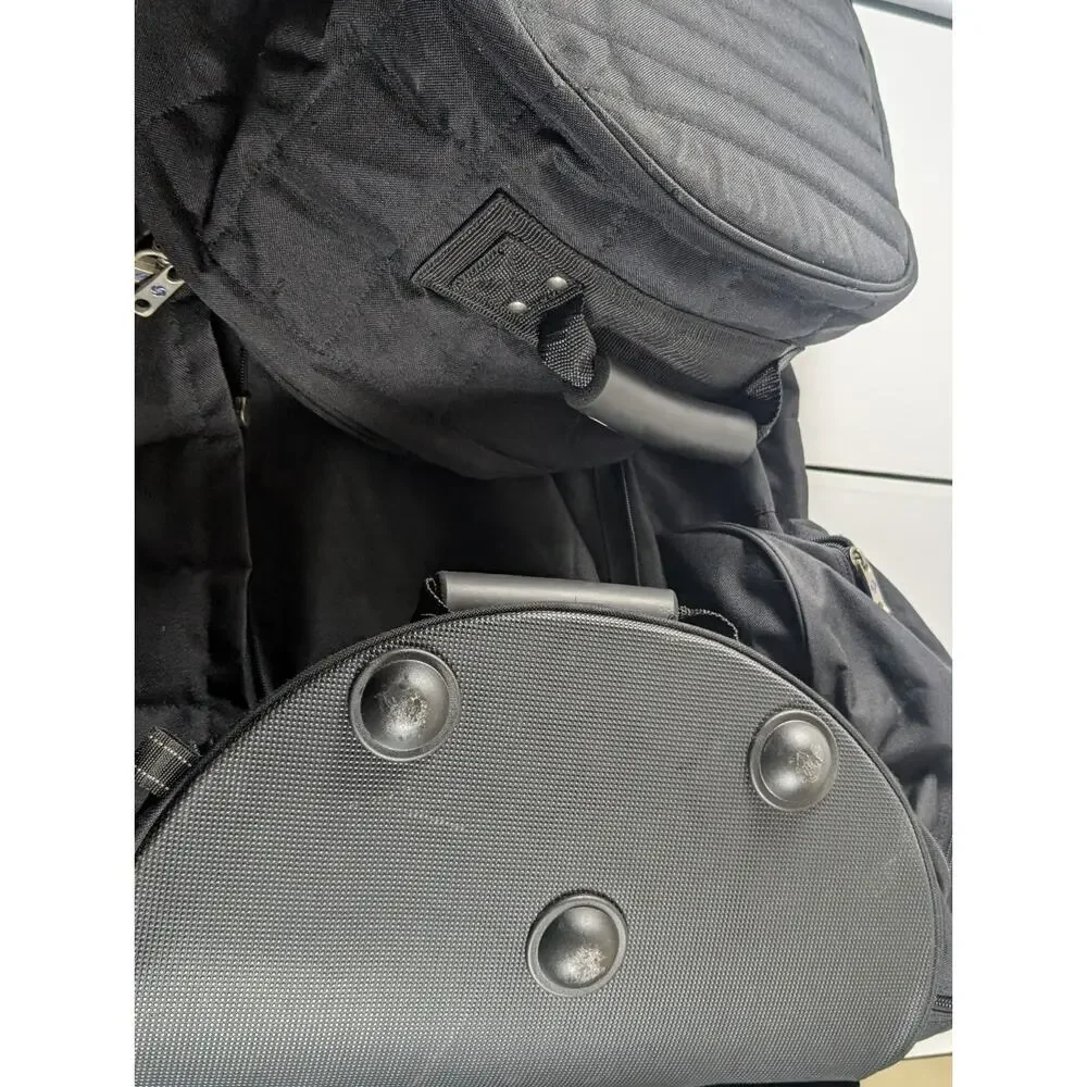 Samsonite Wheeled Golf Travel Bag Padded Club Cover Rolling Case Black 50